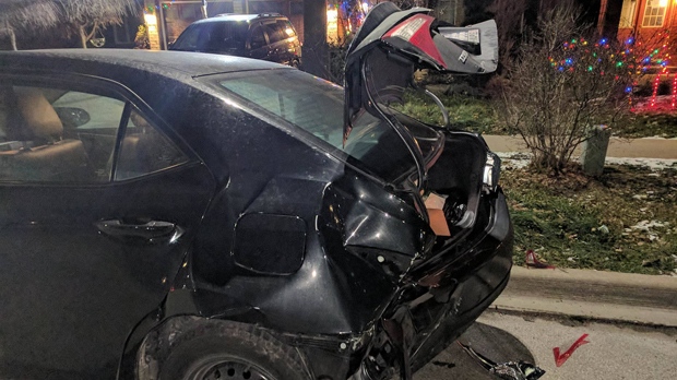 Peel police search for vehicle that slammed into parked car in ... - CP24 Toronto's Breaking News
