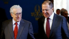 UN envoy to Syria Lakhdar Brahimi in Russia