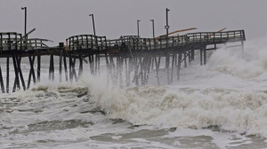 Hurricane Sandy superstorm landfall North Carolina