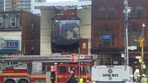 Queen Street fire Roots store Toronto damage