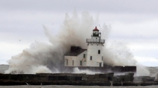 Sandy superstorm damage Cleveland Ohio flood