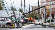 Sandy storm damage Toronto power outage
