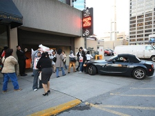 Striking workers picket outside the Delta Chelsea Hotel. (CP24/Tom Stefanac)