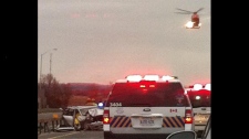 Highway 400 Highway 88 crash air ambulance