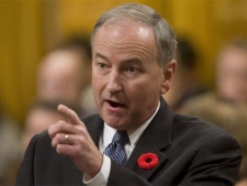 Minister of Justice and Attorney General of Canada Rob Nicholson rises during Question Period in the House of Commons on Parliament Hill in Ottawa, Tuesday November 2, 2010. (THE CANADIAN PRESS/Adrian Wyld)