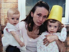 Elaine Campione is seen with her two daughters, left to right, Sophia, 19 months, and Serena, 3, in this undated photo handed out by the court in Barrie, Ont., on Thursday, November 4, 2010. (THE CANADIAN PRESS/HO)