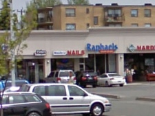 It's Just Body Art is located within Raphael's Hair Salon in this Downsview-area plaza. (Google Maps image)