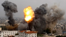 Gaza City explosion Israel rocket conflict