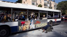 Israel Tel Aviv bus bombing blast Gaza conflict