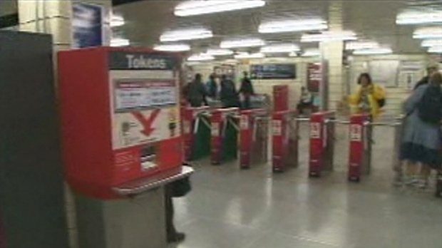 TTC token dispenser subway station