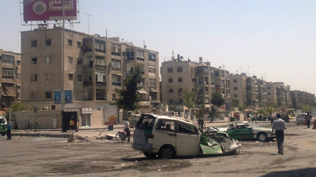 Damascus Syria bombing Yarmouk refugee camp