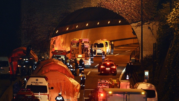 Japan tunnel collapse