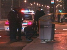 Toronto police probe a fatal shooting at a bar located in the Peanut Plaza in Don Mills early Saturday, November 20, 2010.