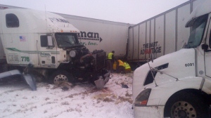 Des Moines Iowa U.S. winter storm crash 