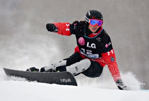Caroline Calve wins silver giant slalom world cup