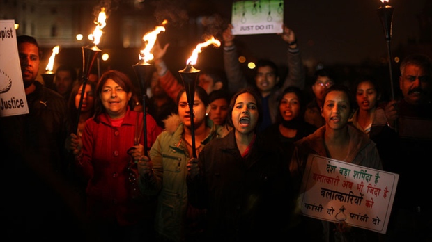 Protest against gang rape in India 