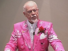 Hockey commentator Don Cherry speaks during a ceremony at city hall in Toronto on Tuesday, Dec. 7, 2010.