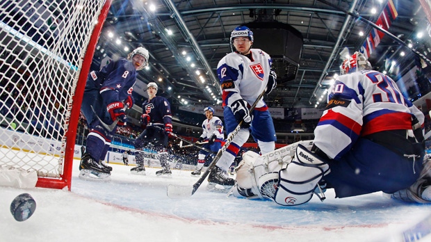 Team USA Slovakia world junior hockey