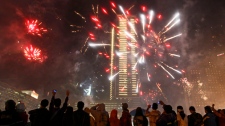 New Year's Eve Jakarta Indonesia fireworks