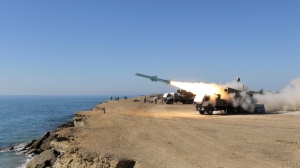 Iran Ghader missile launch Jask Oman Sea
