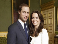 This is one of two official portrait photographs taken on Nov. 25, 2010 in the Council Chamber in the State Apartment in St James's Palace, London and released by Clarence House Press Office on Sunday Dec. 12, 2010 to mark the engagement of Britain's Prince William, left, and Catherine Middleton, right. (Clarence House Press Office / Copyright 2010 Mario Testino)