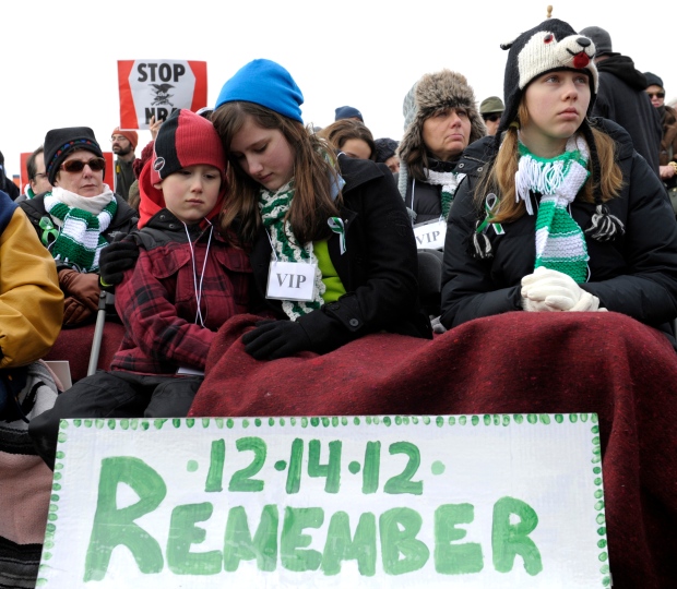 Newtown residents march in gun control rally