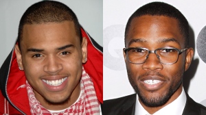Singers Chris Brown, left, and Frank Ocean are pictured in photos taken by The Associated Press. (AP Photos)