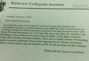 Richview school investigates racist hoax letter