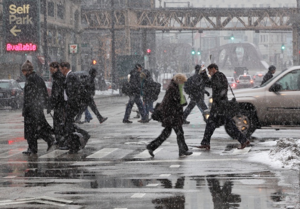 snowstorm, winter, chicago, snow
