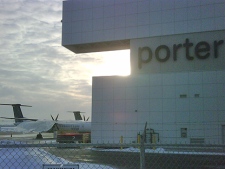 Planes sit on the tarmac at Billy Bishop International Airport on Thursday Jan. 27. (CP24/Mathew Reid)