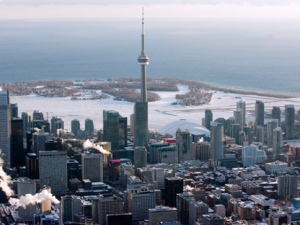 Toronto's City Centre is seen from the air on Friday January 21, 2010. (THE CANADIAN PRESS/Chris Young)