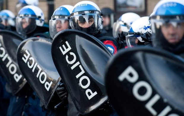 Police officers in Montreal 