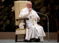 Pope Francis addresses media for first time