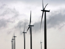 Wind turbines are shown at a 44-turbine wind farm near Port Alma, Ont., on Thursday, Nov. 13, 2008. (THE CANADIAN PRESS/ Dave Chidley)