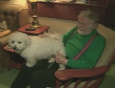 Goldie, a Bichon Shih-Tzu mix, was reunited with her guardian after going missing, on Feb. 12, 2011.