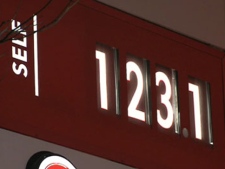 Torontonians are paying an average price of $1.23 per for a litre of regular gasoline.