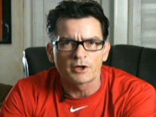 Charlie Sheen appears on his live Internet show, "Sheen's Korner," on Tuesday, March 8, 2011.