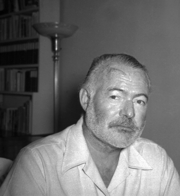 Ernest Hemingway digital copies papers displayed