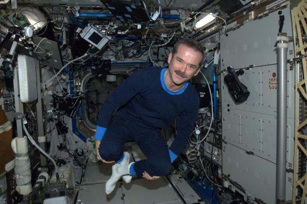 Chris Hadfield floats International Space Station