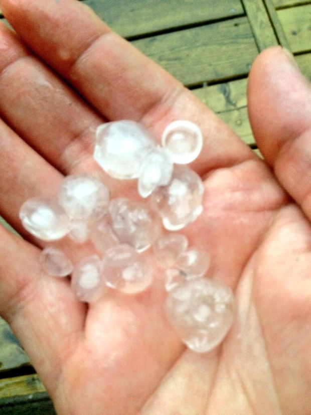 Severe thunderstorm hail Orangeville