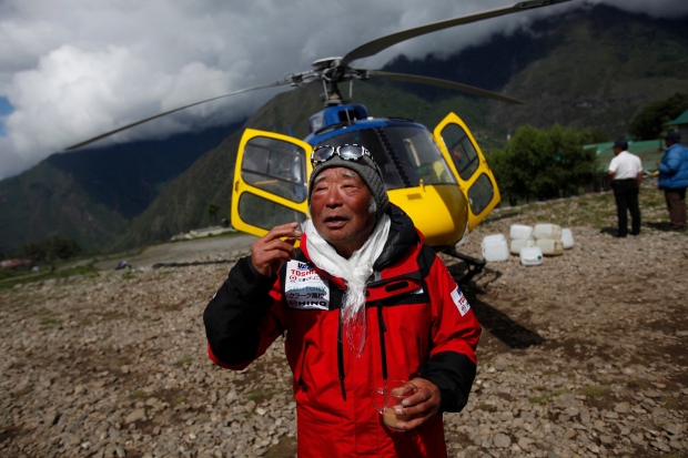 Oldest person to climb Everest flown off mountain