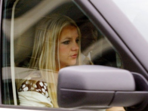 Britney Spears arrives at Los Angeles County Superior courthouse for a child custody status hearing on Monday, May 6, 2008. (AP / Damian Dovarganes)