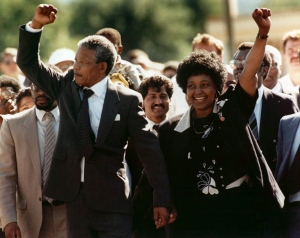 Nelson Mandela freed Victor Verster prison