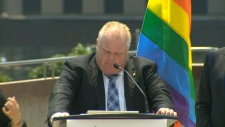 Mayor Rob Ford flag-raising Pride Week