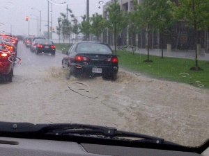 Flooded road Allen Road Sheppard Avenue West