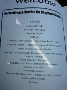 Shyanne Charles remembrance service 