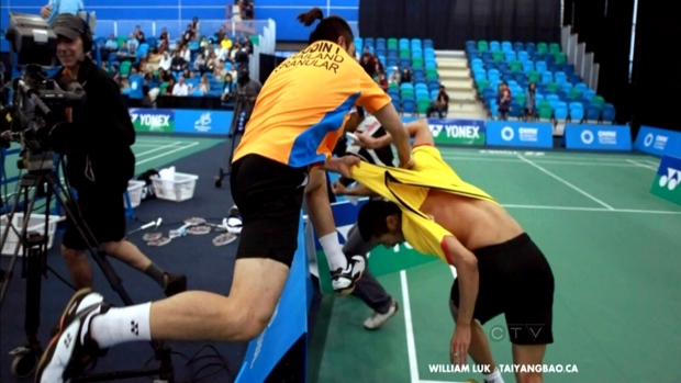 Badminton brawl