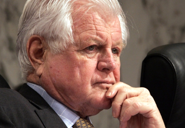 Chairman of the U.S. Senate Health, Education, Labor and Pensions Committee Sen. Edward Kennedy, D-Mass., listens during a hearing on breast cancer in Washington on Saturday, May 17, 2008 (AP / Susan Walsh)
