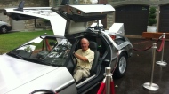 Sitting in a DeLorean! (Twitter/@DougHolyday)
