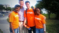 Canvassing with members of Ontario's NDP Youth. (Twitter/@Adam_Giambrone)